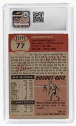 1953 TOPPS #77 JOHNNY MIZE (HOF) CSG 6 EX/NM.