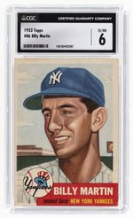 1953 TOPPS #86 BILLY MARTIN CGC 6 EX/NM.