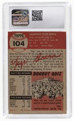 1953 TOPPS #104 YOGI BERRA (HOF) CGC 5.5 EXCELLENT+.