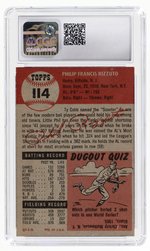 1953 TOPPS #114 PHIL RIZZUTO (HOF) CGC 7 NEAR MINT.