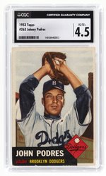 1953 TOPPS #263 JOHNNY PODRES CGC 4.5 VG/EX+.