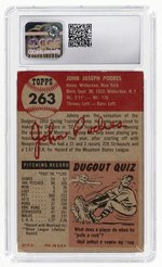 1953 TOPPS #263 JOHNNY PODRES CGC 4.5 VG/EX+.