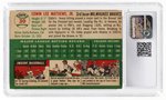 1954 TOPPS #30 EDDIE MATHEWS (HOF) CGC 5 EXCELLENT.