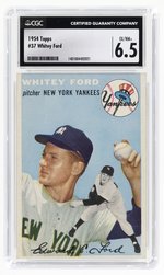 1954 TOPPS #37 WHITEY FORD (HOF) CGC 6.5 EX/NM+.