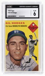 1954 TOPPS #102 GIL HODGES (HOF) CGC 6 EX/NM.