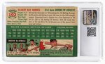 1954 TOPPS #102 GIL HODGES (HOF) CGC 6 EX/NM.