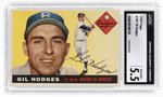 1955 TOPPS #187 GIL HODGES (HOF) CGC 5.5 EXCELLENT+.