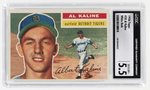 1956 TOPPS #20 AL KALINE (HOF) WHITE BACK CGC 5.5 EXCELLENT+.