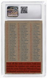 1956 TOPPS CHECKLIST 1/4 CGC 5 EXCELLENT.