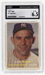 1957 TOPPS #2 YOGI BERRA (HOF) CGC 6.5 EX/NM+.