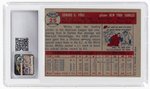 1957 TOPPS #25 WHITEY FORD (HOF) CGC 5 EXCELLENT.