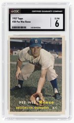 1957 TOPPS #30 PEE WEE REESE (HOF) CGC 6 EX/NM.