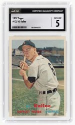 1957 TOPPS #125 AL KALINE (HOF) CGC 5 EXCELLENT.