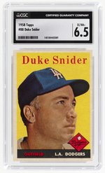 1958 TOPPS #88 DUKE SNIDER (HOF) CGC 6.5 EX/NM+.