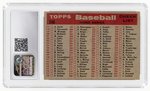 1958 TOPPS #246 NEW YORK YANKEES TEAM CGC 6.5 EX/NM+.