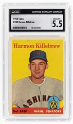 1958 TOPPS #288 HARMON KILLEBREW (HOF) CGC 5.5 EXCELLENT+.