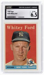 1958 TOPPS #320 WHITEY FORD (HOF) CGC 6.5 EX/NM+.