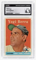 1958 TOPPS #370 YOGI BERRA (HOF) CGC 6.5 EX/NM+.