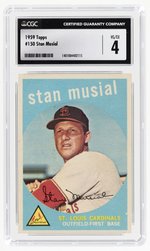 1959 TOPPS #150 STAN MUSIAL (HOF) CGC 4 VG/EX.