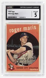 1959 TOPPS #202 ROGER MARIS CGC 5 EXCELLENT.