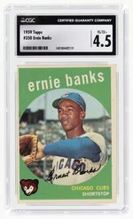 1959 TOPPS #350 ERNIE BANKS (HOF) CGC 4.5 VG/EX+.