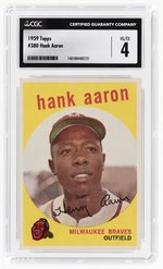 1959 TOPPS #380 HANK AARON (HOF) CGC 4 VG/EX.