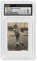 1923-24 BILLIKEN CINCINNATI REDS #9 HORACE FORD LA MODA BACK RICHARD MERKIN COLLECTION CSG 1 POOR.