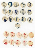 MOVIE STARS 1930s BLUE SET OF 16 PLUS ALL 10 KNOWN MATCHING MOVIE STARS IN RED.