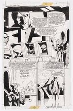 JLA SECRET FILES #2 ORIGINAL ART PAGE BY CHRISTOPHER JONES.