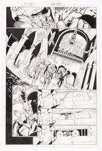 TEEN TITANS #59 ORIGINAL ART PAGE BY EDDY BARROWS.