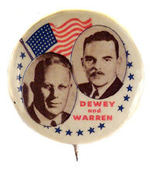 "DEWEY AND WARREN" 1948 FLAG JUGATE.