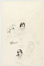 SUPERMAN ORIGINAL ART SKETCH BY TOM MORGAN.