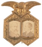 HARRISON & MORTON 1888 BRASS SHELL JUGATE BADGE.