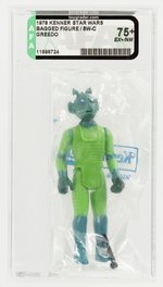 STAR WARS (1978) - LOOSE ACTION FIGURE BAGGED GREEDO AFA 75+ EX+/NM.