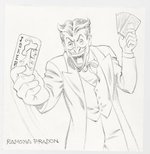 RAMONA FRADON ORIGINAL ART PENCIL SKETCH OF THE JOKER.