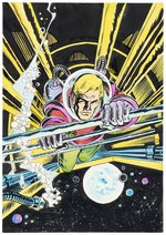 FLASH GORDON #14 SPANISH COMIC BOOK COVER ORIGINAL ART BY RAFAEL LÓPEZ ESPÍ.