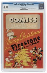 DONALD AND MICKEY MERRY CHRISTMAS #NN 1943 CGC 4.0 VG FIRESTONE PREMIUM.