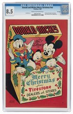 DONALD AND MICKEY MERRY CHRISTMAS #NN 1949 CGC 8.5 VF+ FIRESTONE PREMIUM.