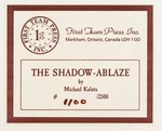 THE SHADOW - ABLAZE BY MICHAEL KALUTA SIGNED LIMITED PRINT.