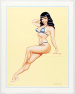 BETTIE PAGE BY DAVE STEVENS SIGNED LIMITED PRINT.