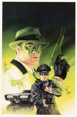 THE GREEN HORNET STRIKES BY DAVE DORMAN DOUBLE SIGNED LIMITED PRINT.