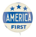 RARE DESIGN FOR ISOLATIONIST GROUP "AMERICA FIRST."