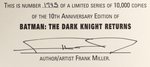 BATMAN: THE DARK KNIGHT RETURNS - 10TH ANNIVERSARY SLIPCASE SET.