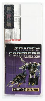 TRANSFORMERS (1985) SERIES 2 INSECTICON - SHRAPNEL AFA 75 EX+/NM (TRADEMARK LOGO).