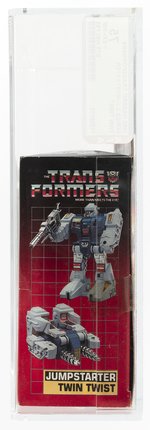 TRANSFORMERS (1985) SERIES 2 JUMPSTARTER - TWIN TWIST AFA 75 Y-EX+/NM.