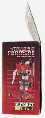 TRANSFORMERS (1985) SERIES 1 CAR - SIDESWIPE BOXED ACTION FIGURE (TRADEMARK LOGO).