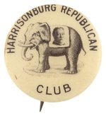 SCARCE "HARRISONBURG REPUBLICAN CLUB" TAFT BUTTON.