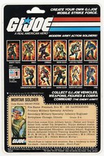 G.I. JOE (1982) - SHORT-FUZE SERIES 1/11 BACK CARDED ACTION FIGURE (STRAIGHT ARM, BROKEN O-RING).