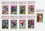 1990 IMPEL MARVEL UNIVERSE TRADING CARDS LOT OF 9 PSA-GRADED.