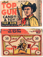 "NOVEL TOP GUN CANDY & TOY" BOX.